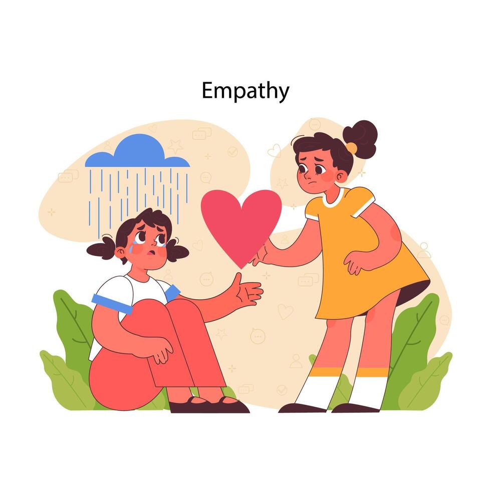 empatía concepto. plano vector ilustración