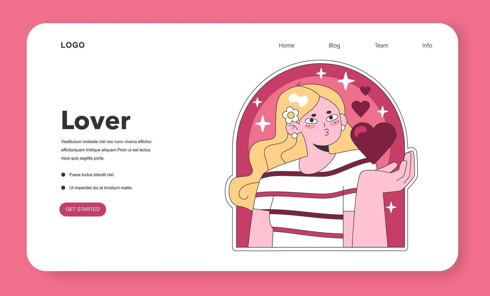 Personality psychological archetype. Character characteristics. vector