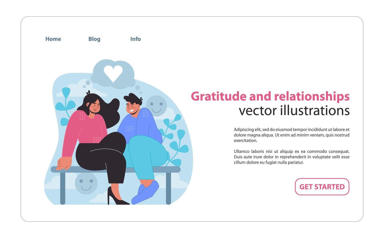 Gratitude in companionship. A visual narrative of affection and shared contentment. vector