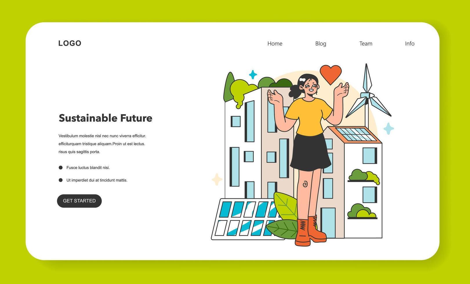 Social entrepreneurship web banner or landing page. Business vector