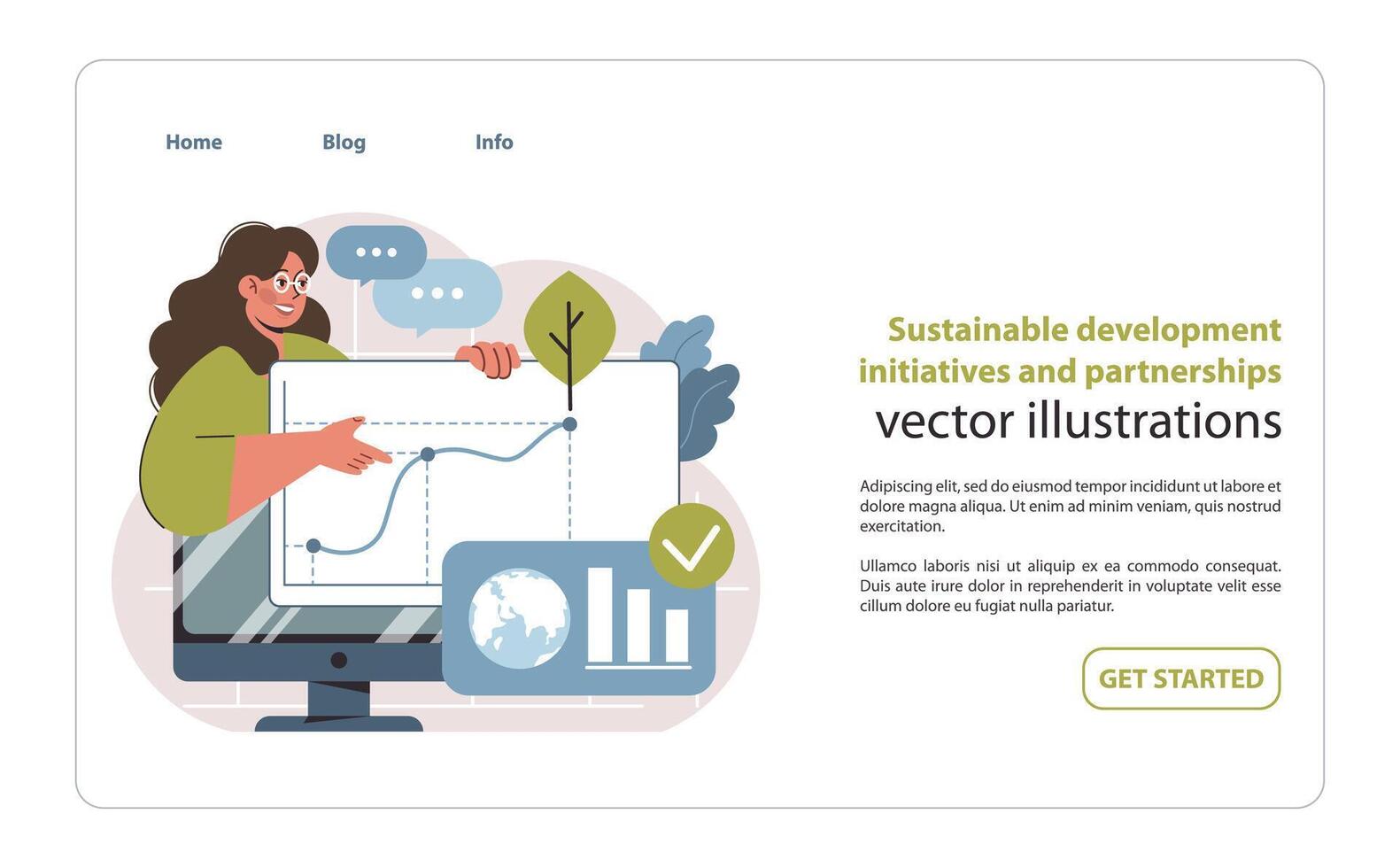 Sustainable development framework. vector