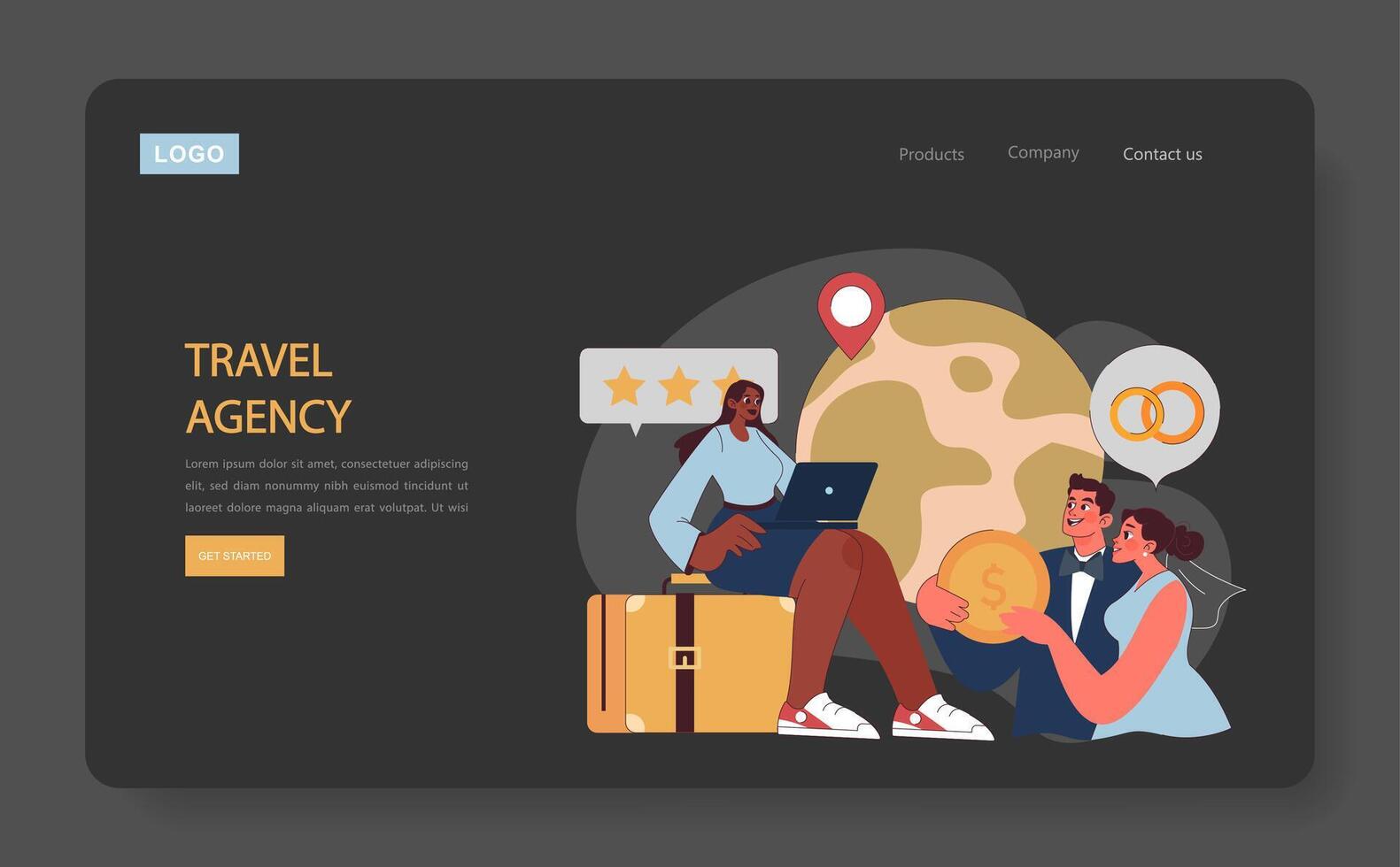 Travel Agency concept. vector