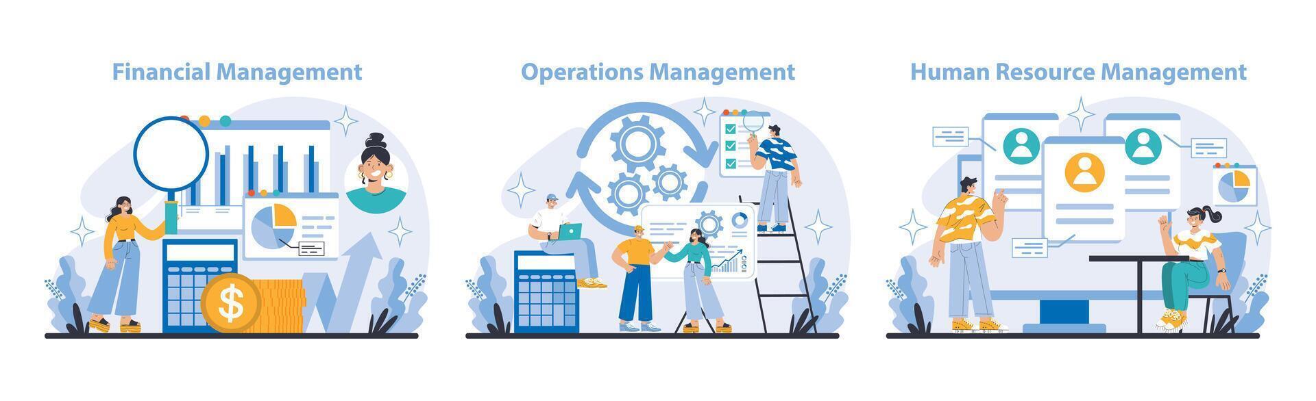 Strategy and management concept. Flat vector illustration.