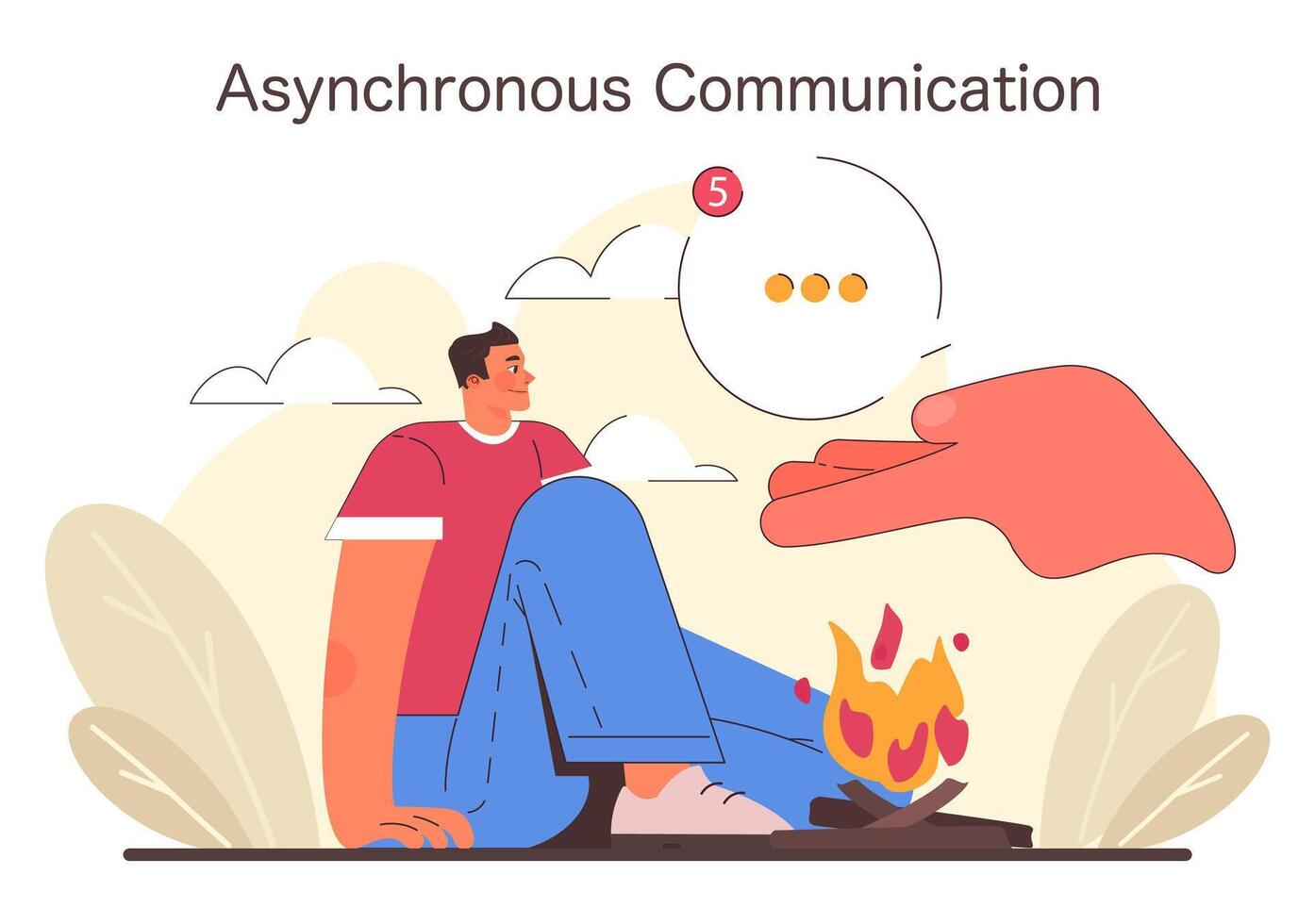 Remote communication concept. Flat vector illustration