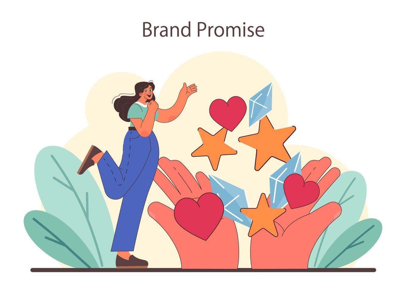 Brand Promise concept. Flat vector illustration