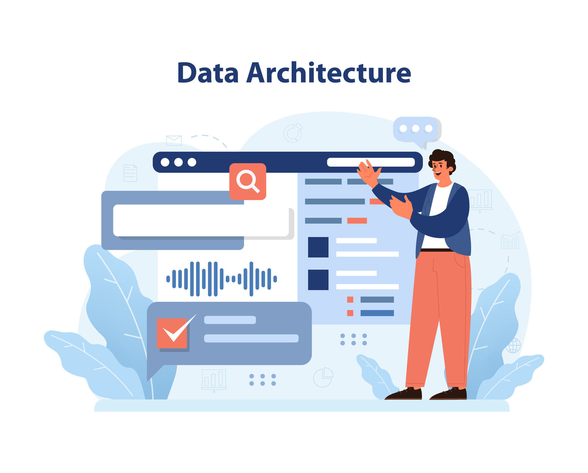 Data Architecture concept. Flat vector illustration 41174340 Vector Art