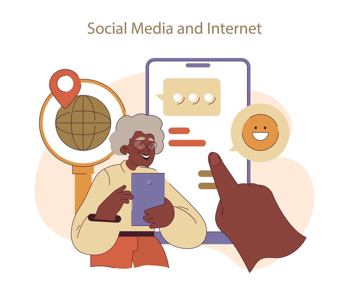 Social Media and Internet concept. vector