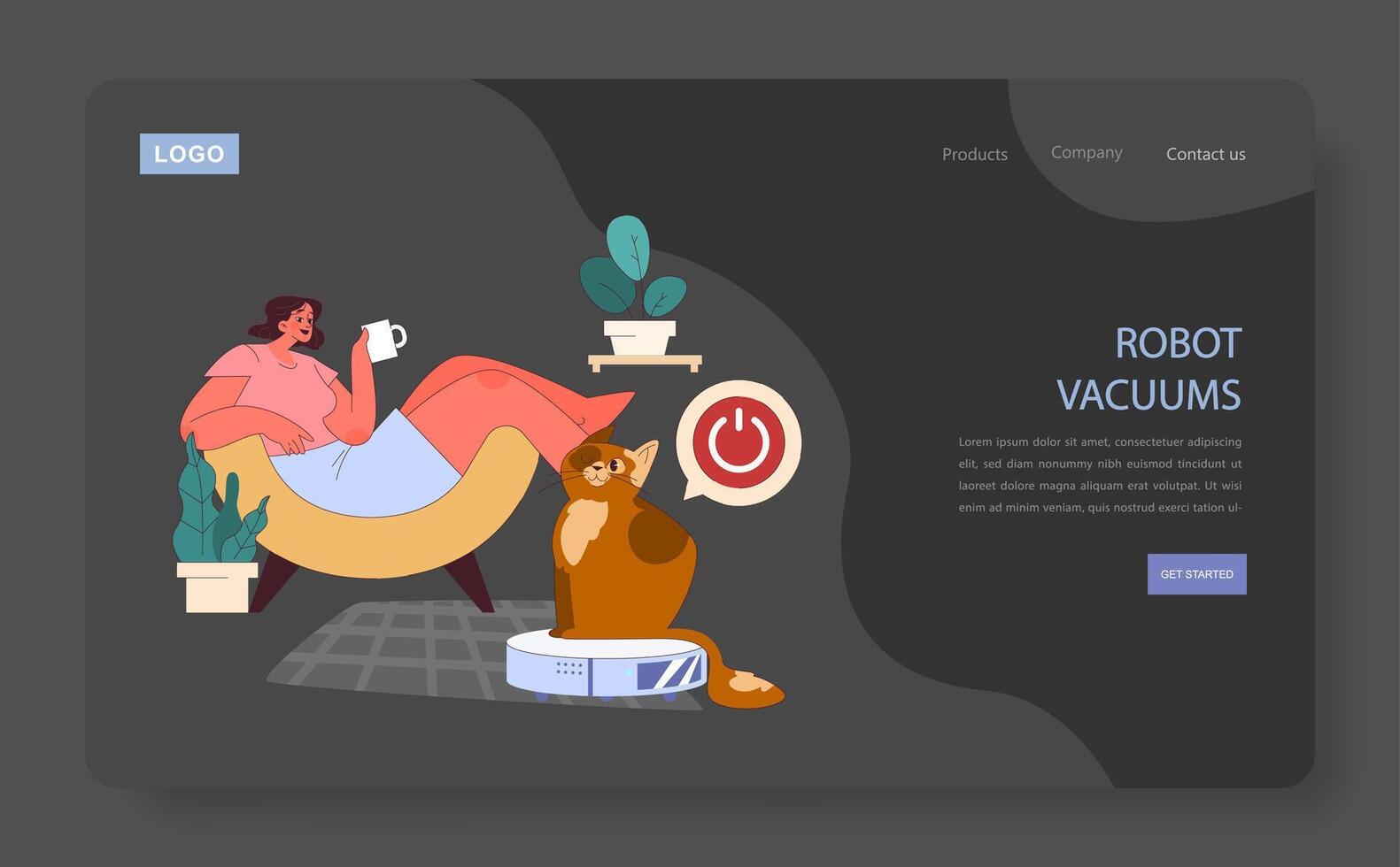 Robot Vacuums concept. vector