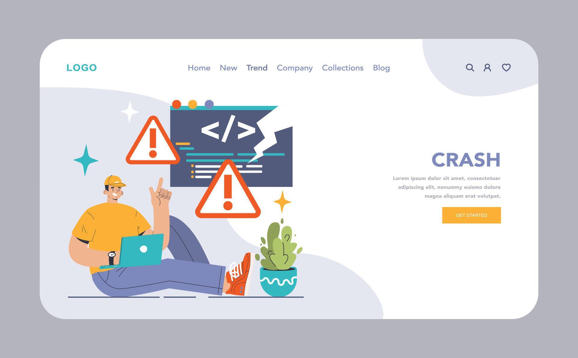 Software testing web banner or landing page. Code testing 41176488 ...