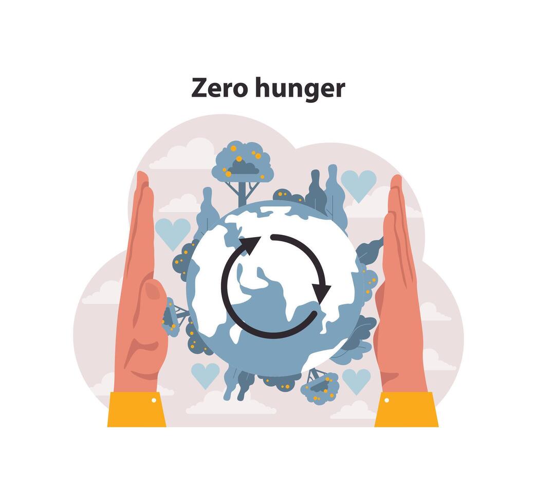 cero hambre. sdg o sostenible desarrollo objetivos. global objetivo para mejor vector