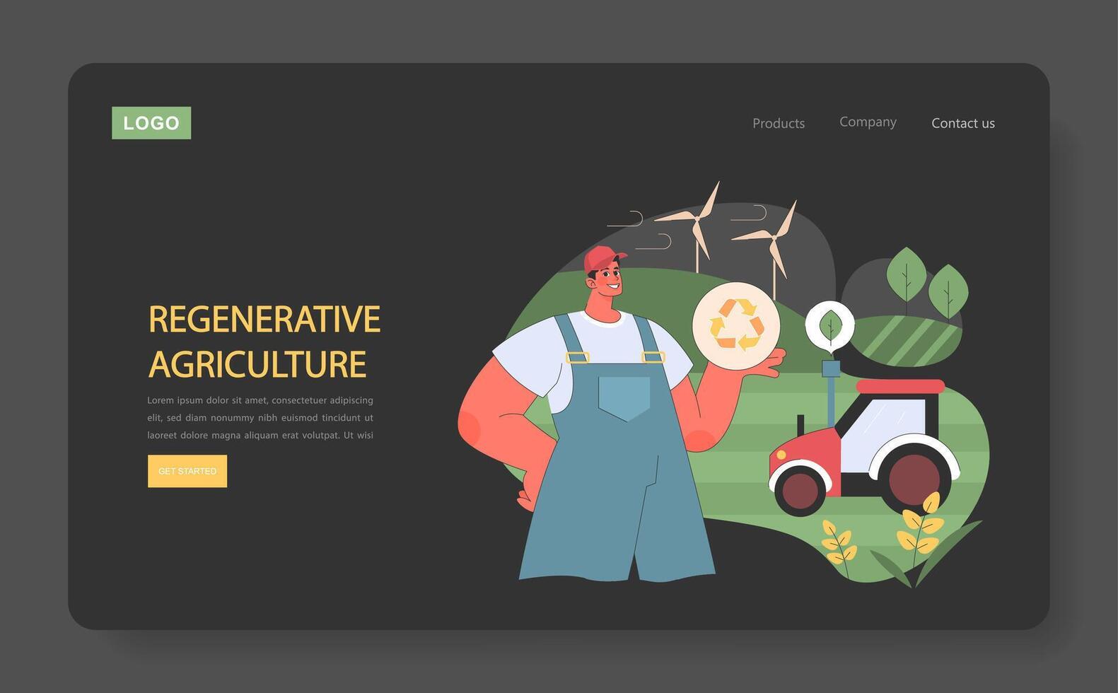 Regenerative Agriculture concept. vector