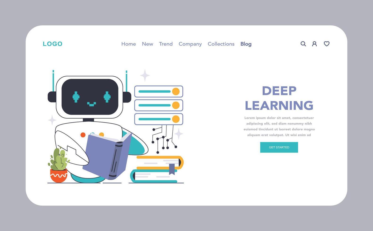 Deep Learning exploration concept. Flat vector illustration