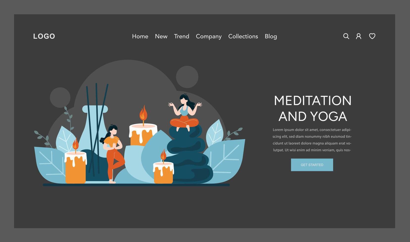 Peaceful yoga poses and tranquil meditation settings ignite inner calm vector