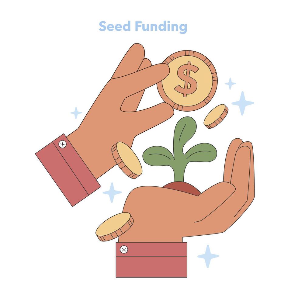 Seed Funding concept. Vector illustration.