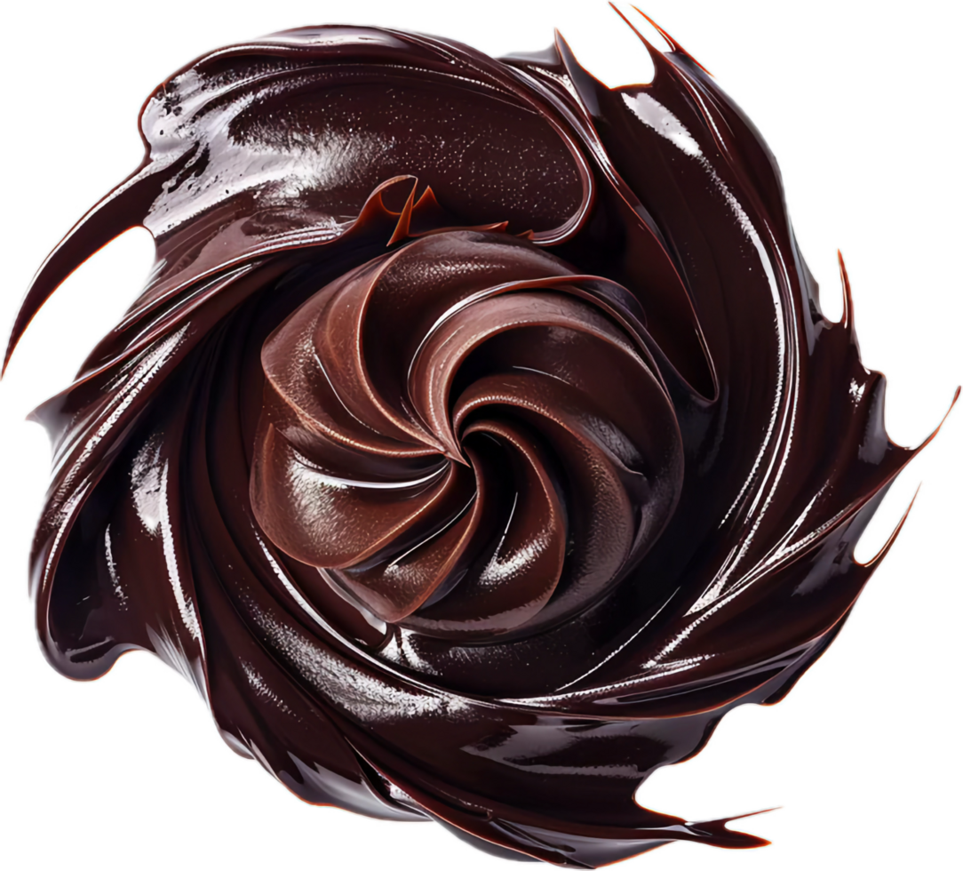 AI generated Melted Chocolate and Chunks Splashing png