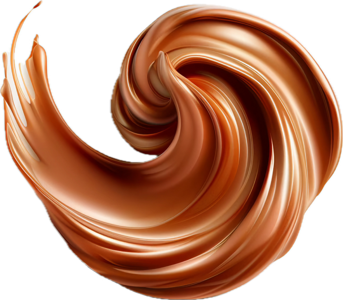 AI generated Whipped Chocolate Frosting Swirl png