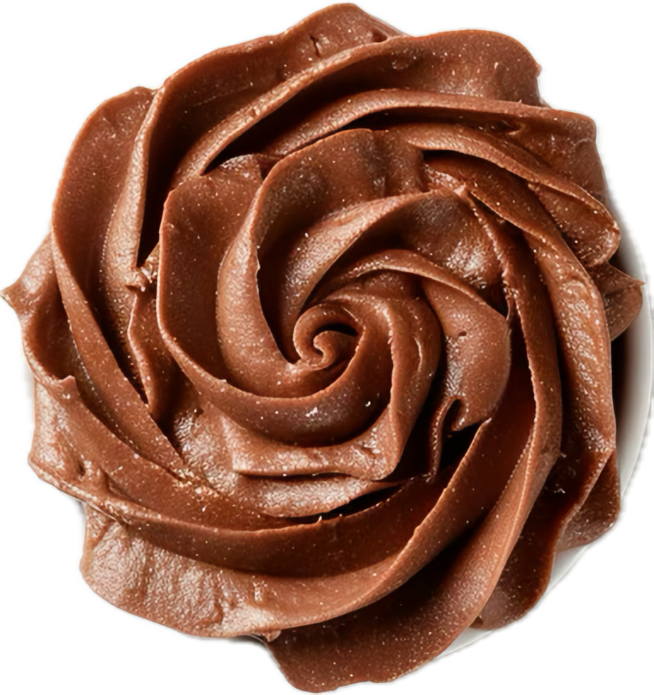 AI generated Whipped Chocolate Frosting Swirl png