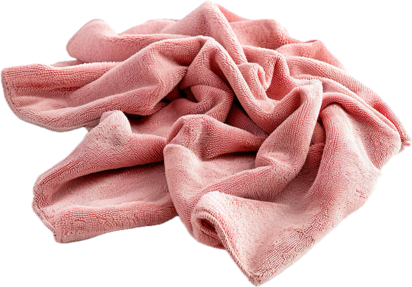 AI generated Textured Pink Towel Crumpled png