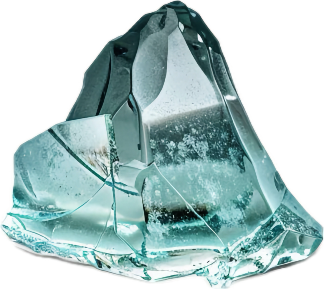 AI generated Shattered Glass Pieces png