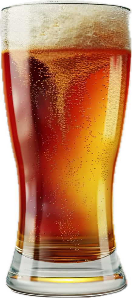 AI generated Top View of Fresh Beer with Foam and Bubbles png