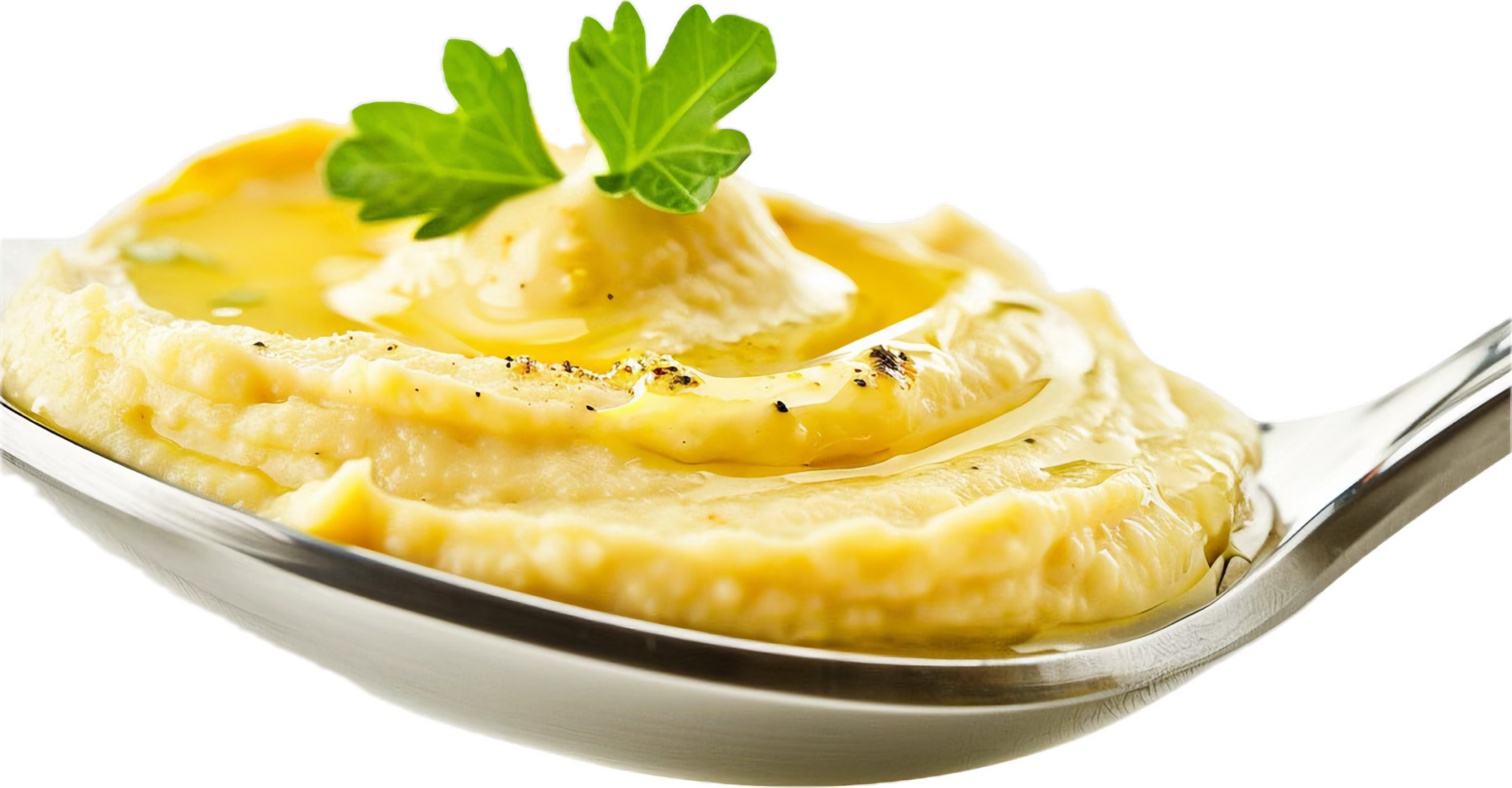 AI generated Creamy Mashed Potatoes with Olive Oil png
