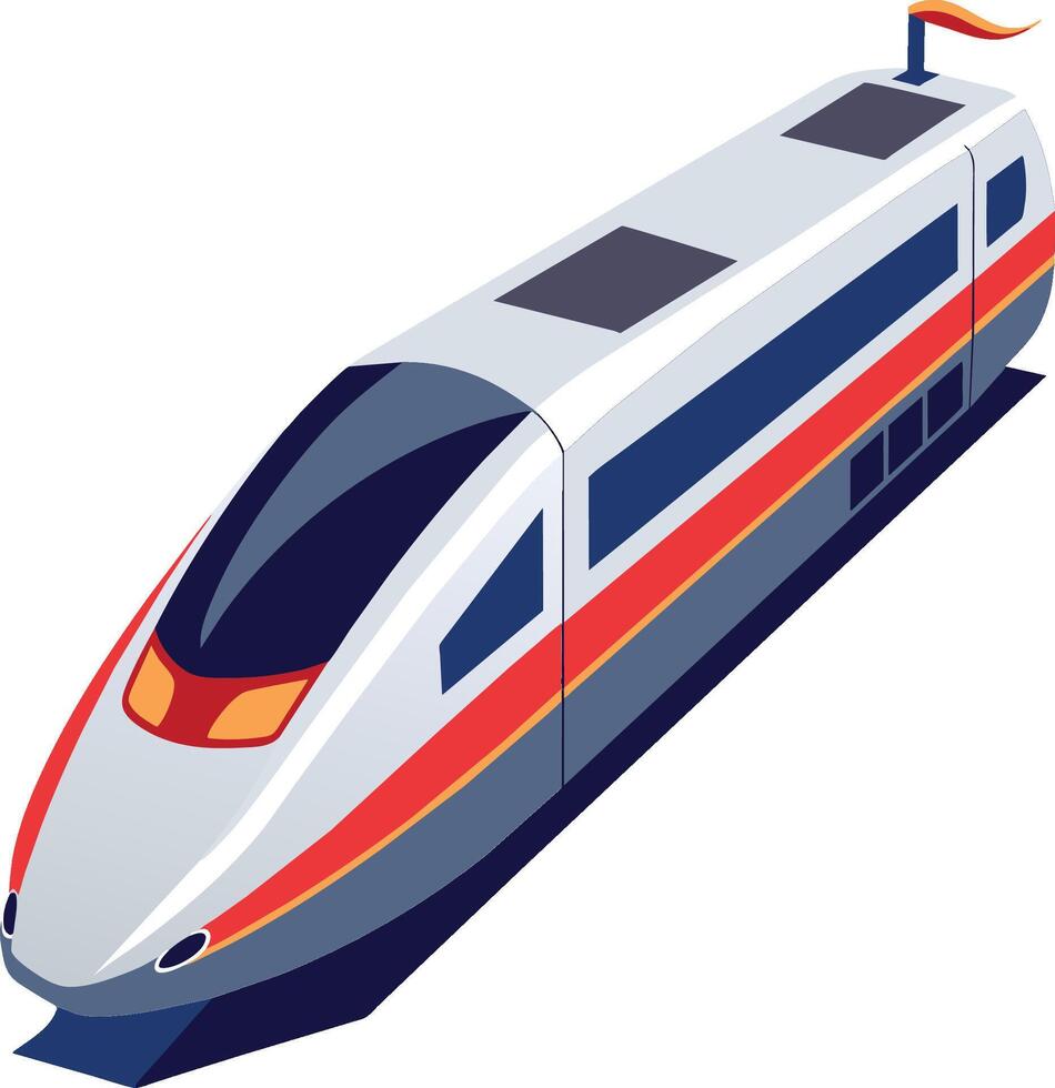 a cartoon train on a white background vector