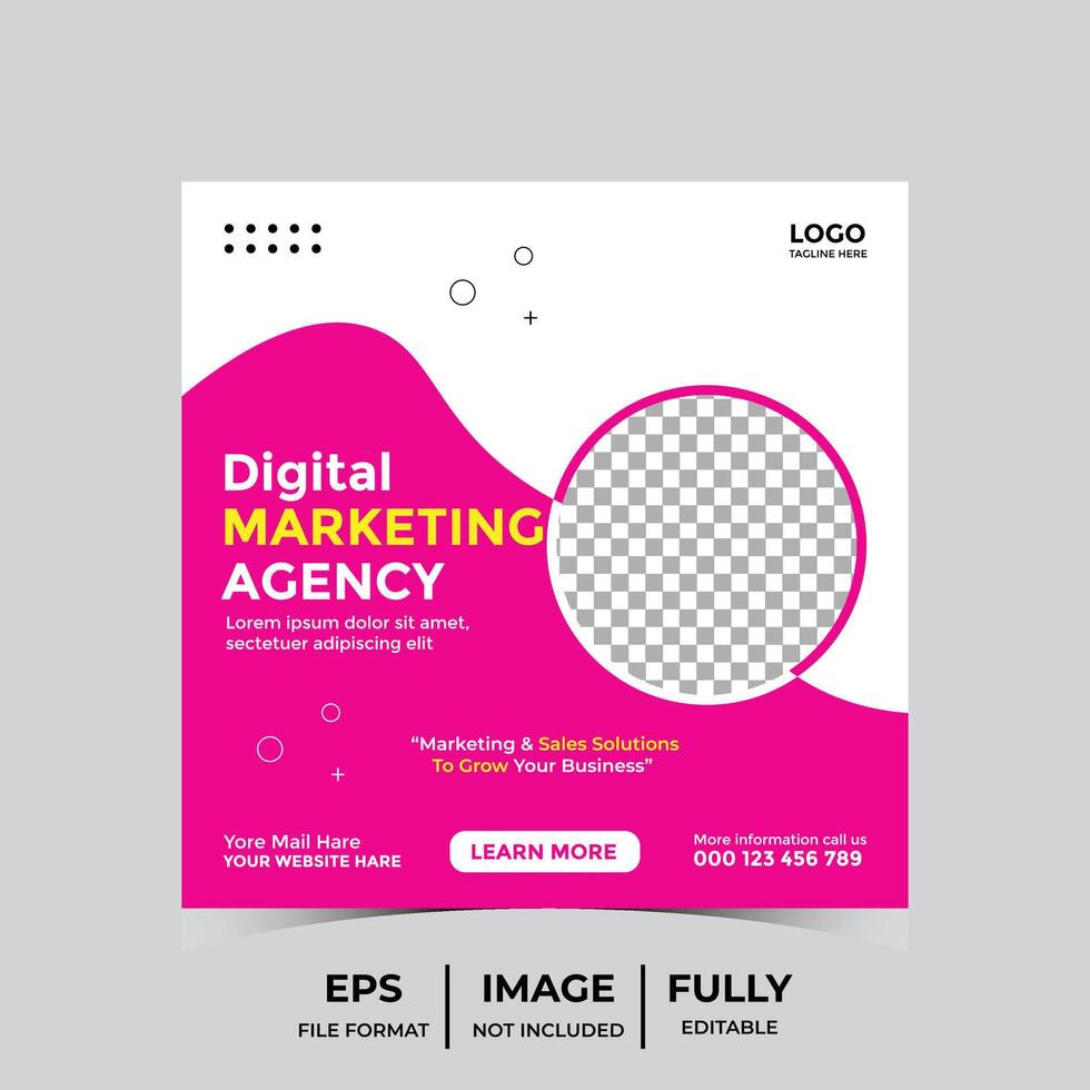 Advance digital marketing poster design 2024 vector