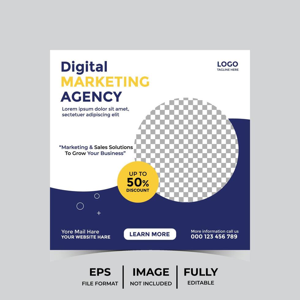 Advance digital marketing poster design 2024 vector