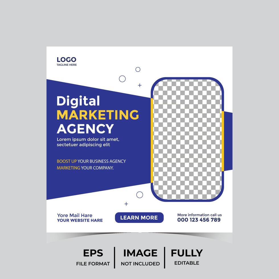 Advance digital marketing poster design 2024 vector