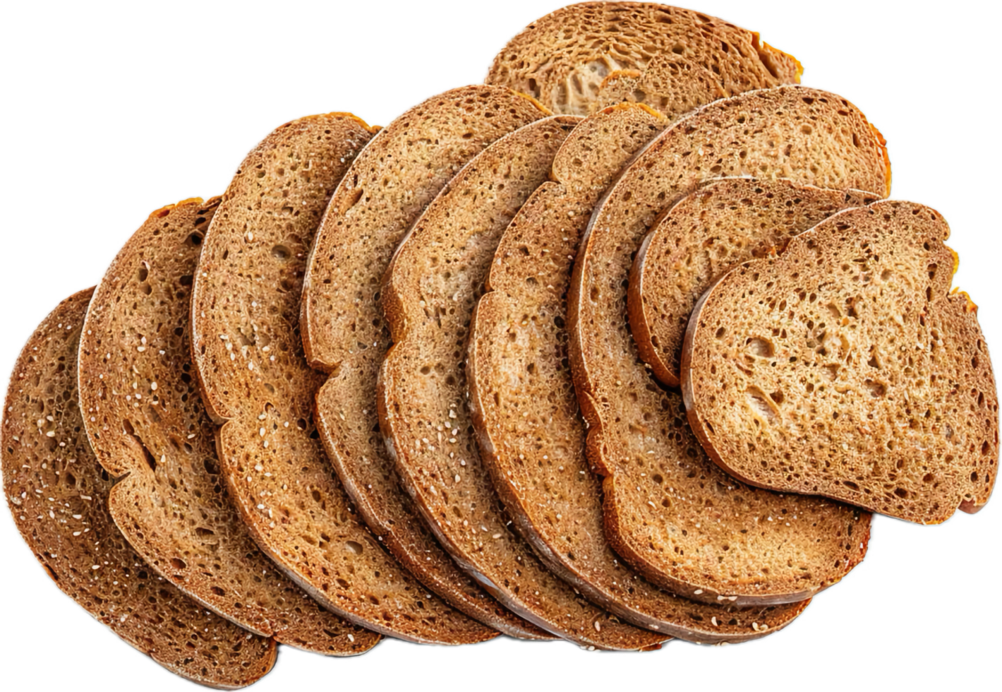 AI generated Stack of Sliced Artisan Bread png