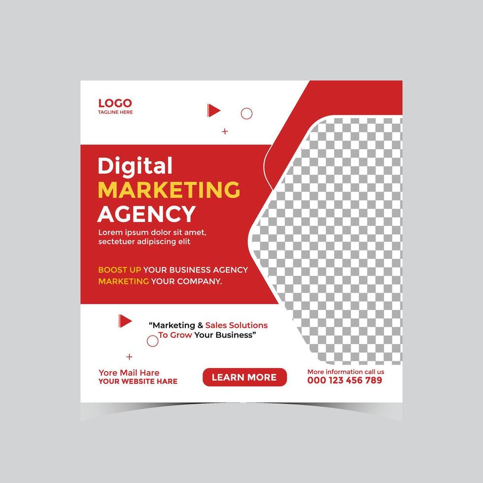 Advance digital marketing poster design 2024 vector