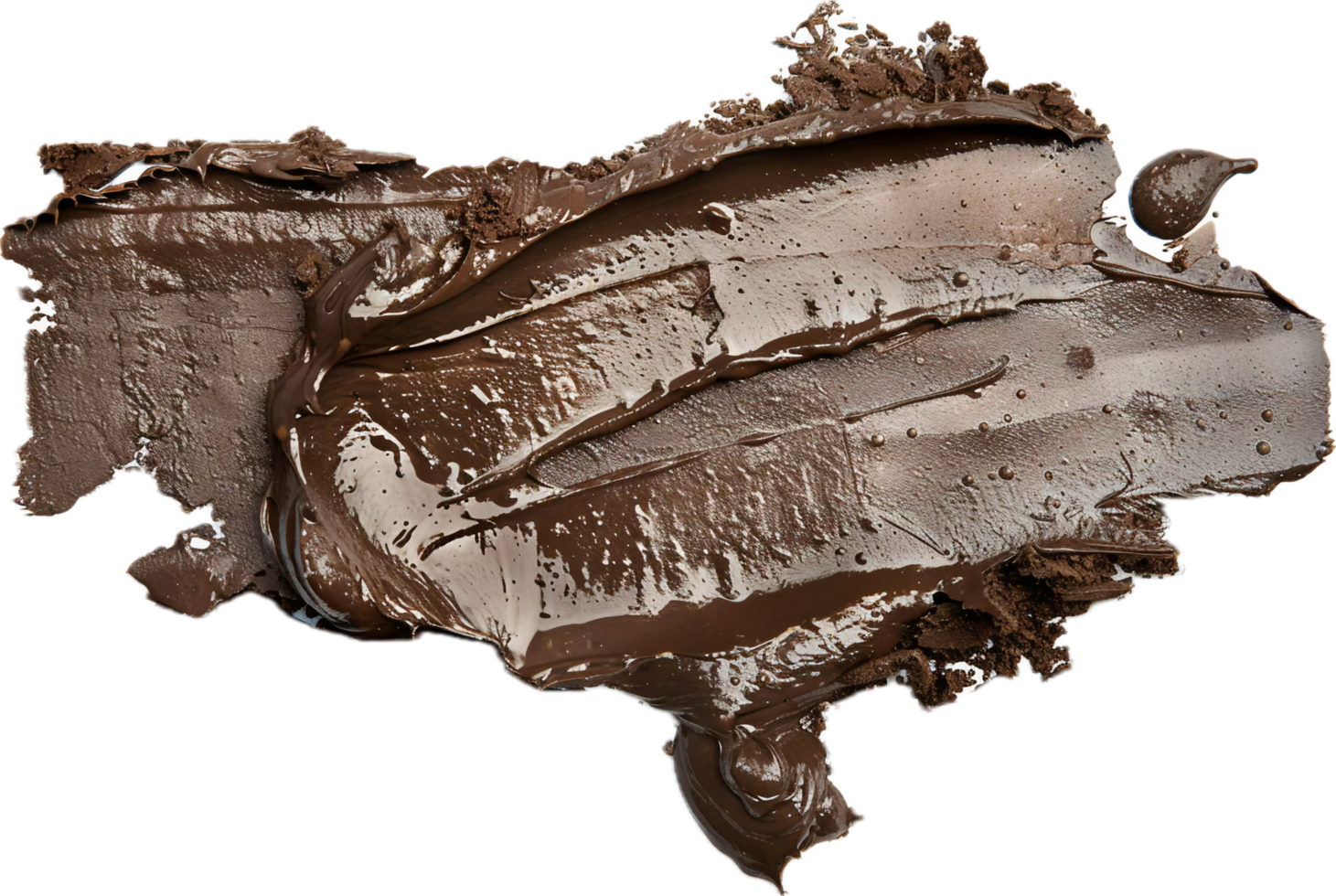 AI generated Textured Chocolate Spread Swirl png