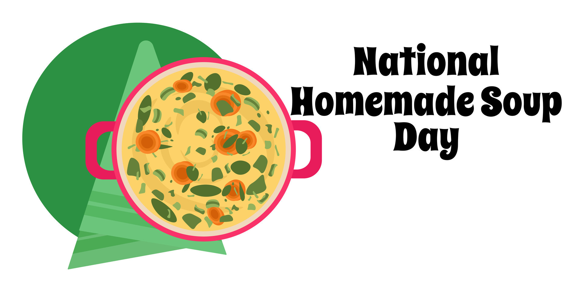 National Homemade Soup Day, simple horizontal banner or poster on food theme 41177566 Vector Art