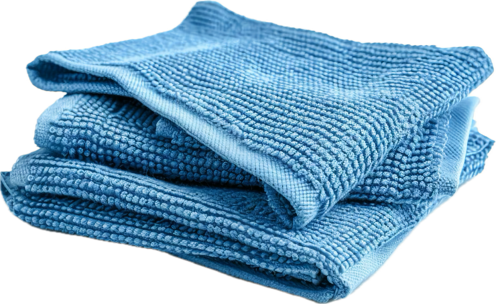 AI generated Blue Textured Microfiber Cloth Stack png