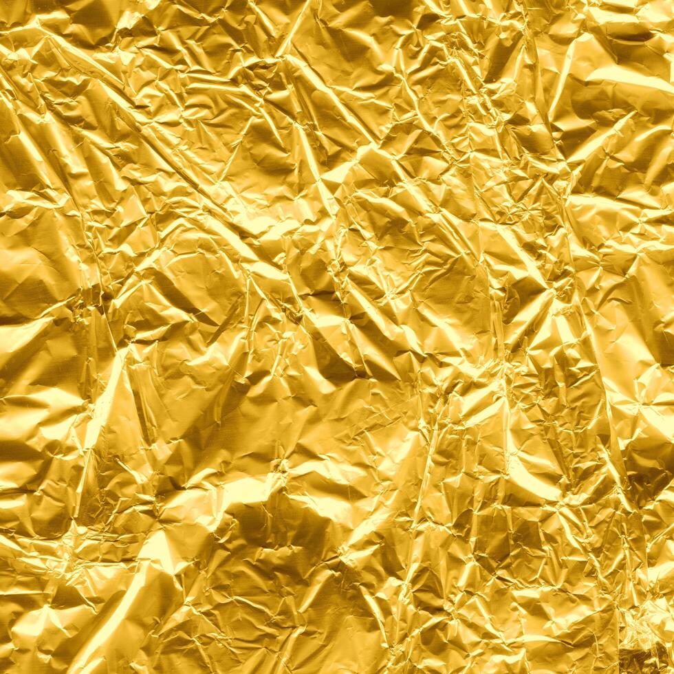 Crinkled Gold Paper Texture photo