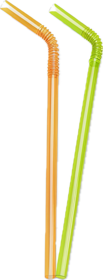 AI generated Plastic Drinking Straws png