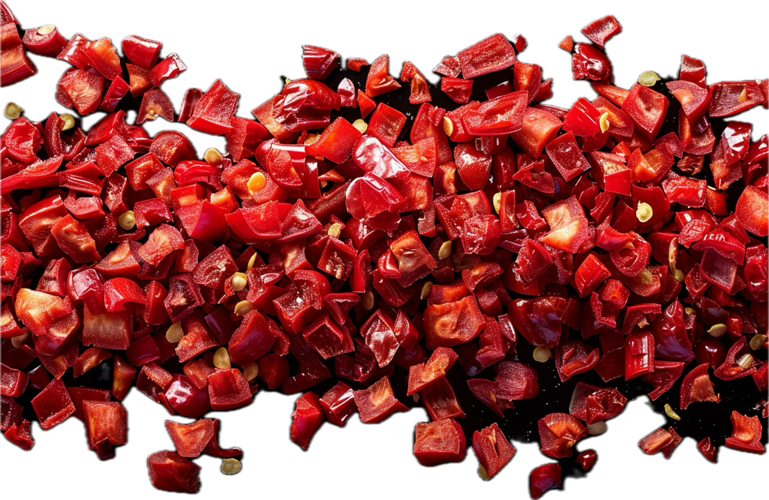 AI generated Chopped Red Chili Peppers on png