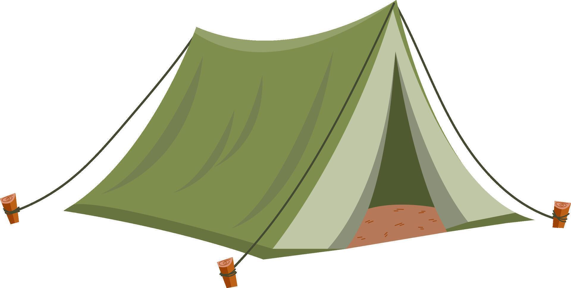 camping tent element vector