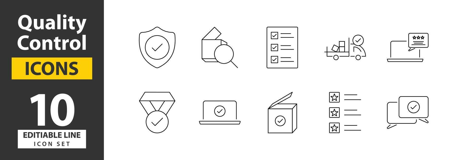 Pixel Perfect Quality Control Icon Set Inspect Manufacture Certify with Filled Flat Correction Certified Quality Management Policy Production Standard Product Evaluation Icons in Editable Format vector