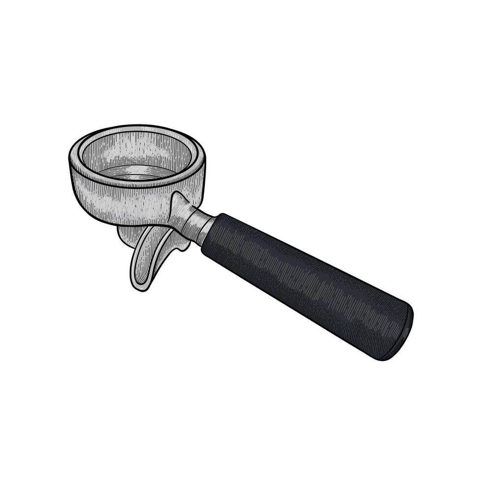hand drawn coffee maker vector illustration