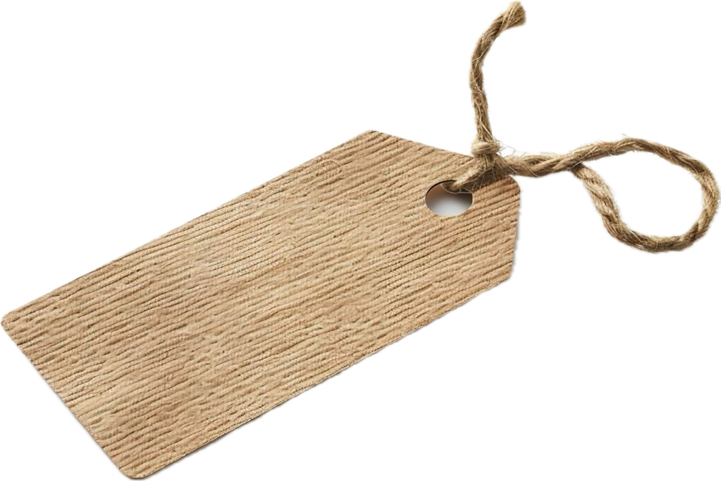 AI generated Blank Craft Paper Tag with String png