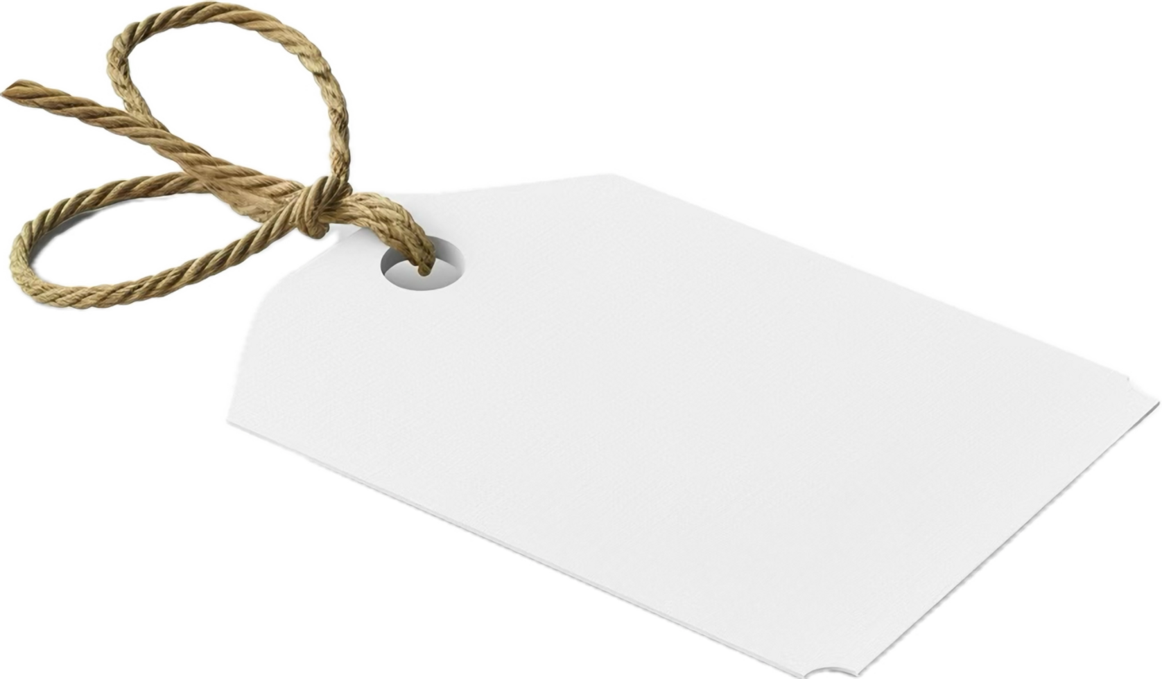 AI generated Blank Craft Paper Tag with String png