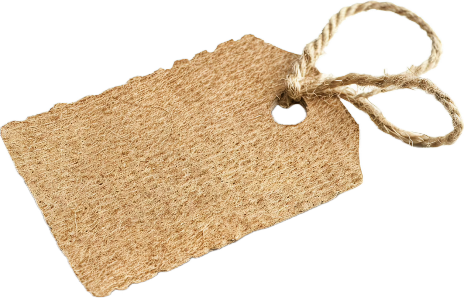 AI generated Blank Craft Paper Tag with String png