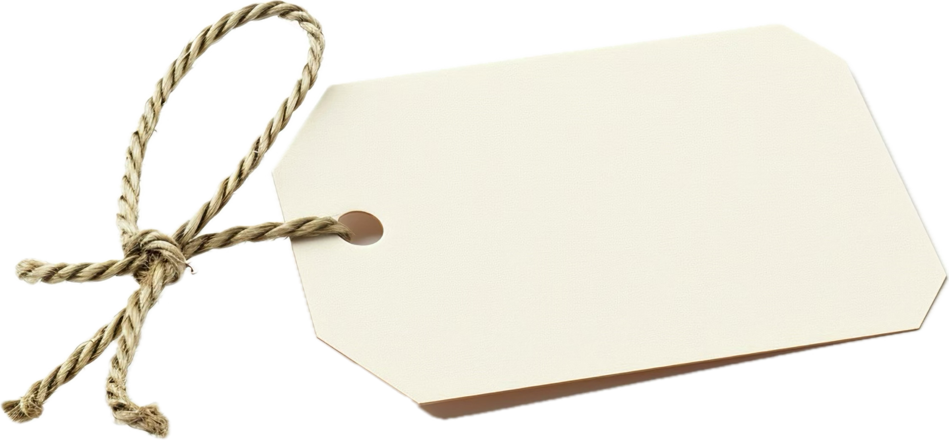 AI generated Blank Craft Paper Tag with String png