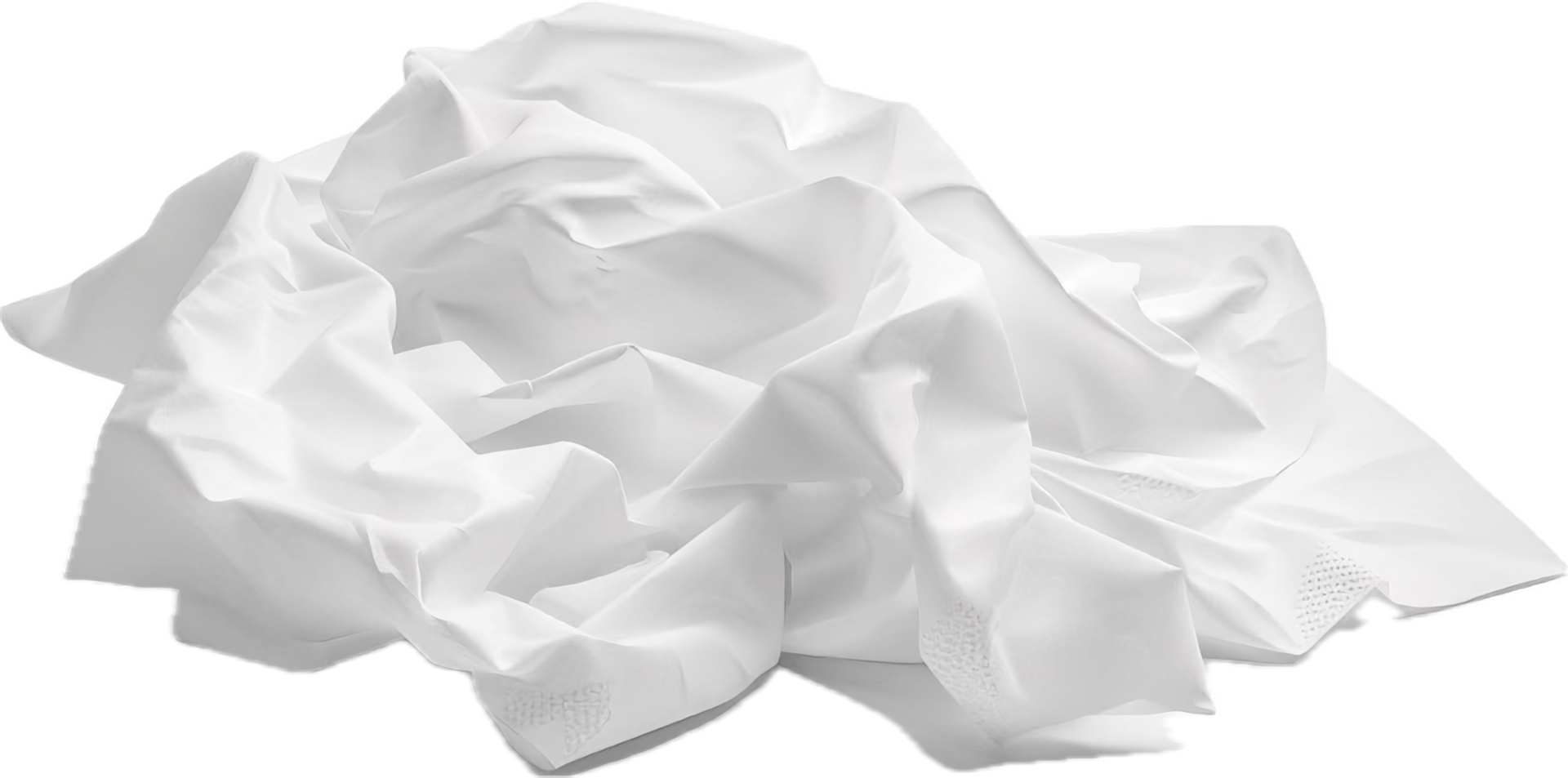 AI generated Elegant White Satin Fabric Draped png