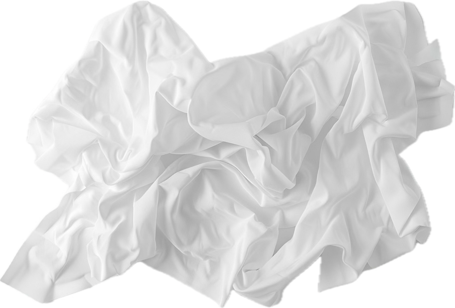 AI generated Elegant White Satin Fabric Draped png