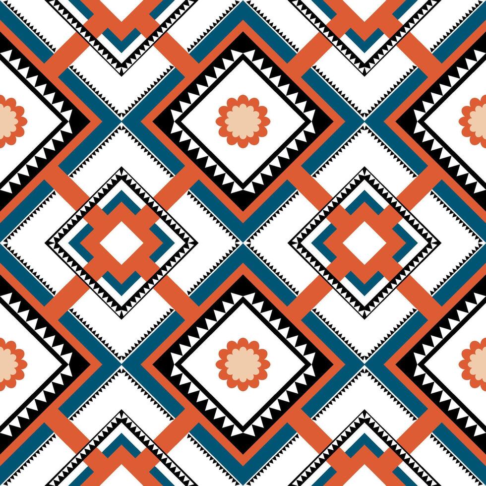 Geometric ethnic pattern seamless. Design for cloth business, curtain, background, carpet, wallpaper, clothing, wrapping, Batik, fabric. vector