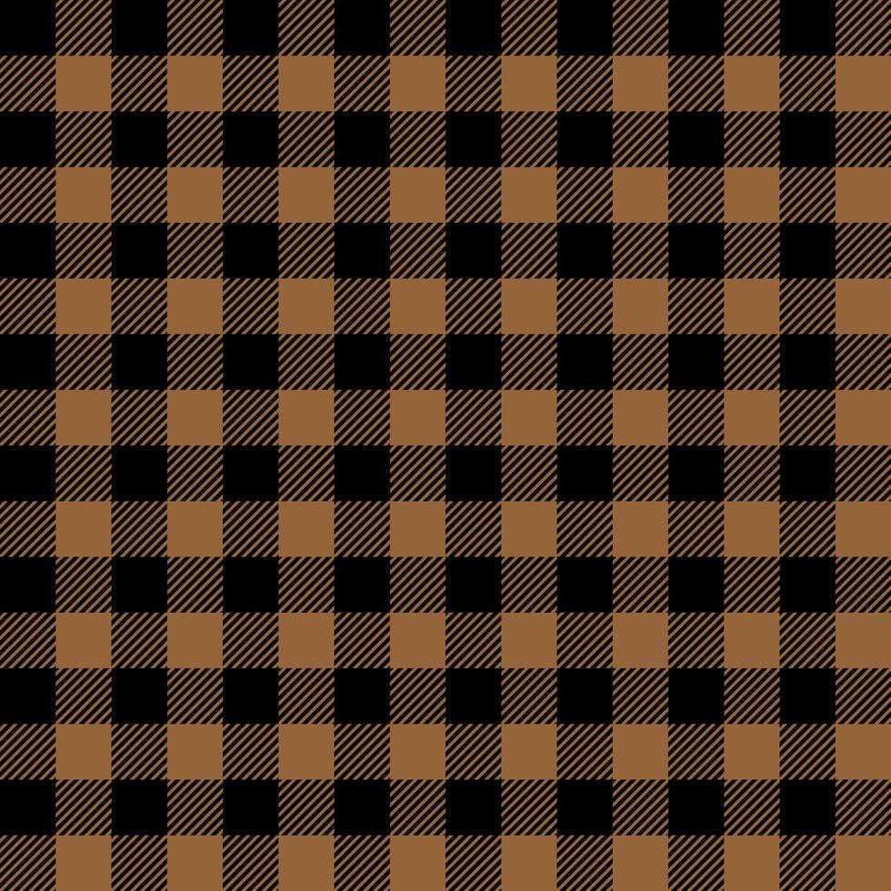 Abstract background with brown and black plaid fabric for your design. vector