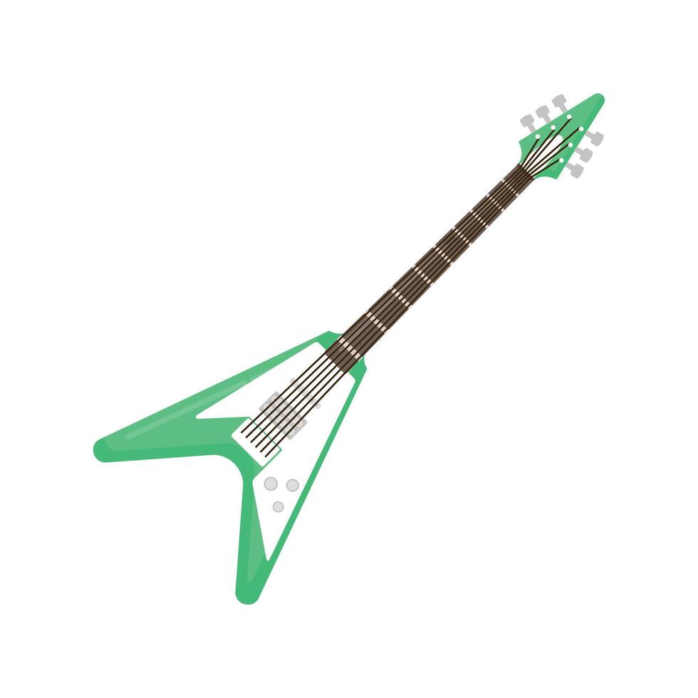 guitarra ilustración icono plano diseño estilo diseño aislado blanco antecedentes vector