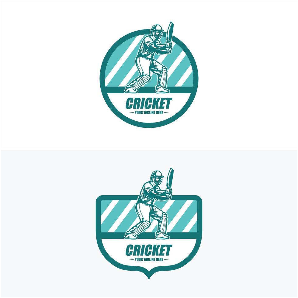 Cricket player, Playing cricket logo design vector. Icon Symbol. Template Illustration vector